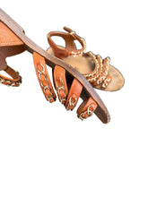 Load image into Gallery viewer, Chanel Brown sandals with gold chains Size 41