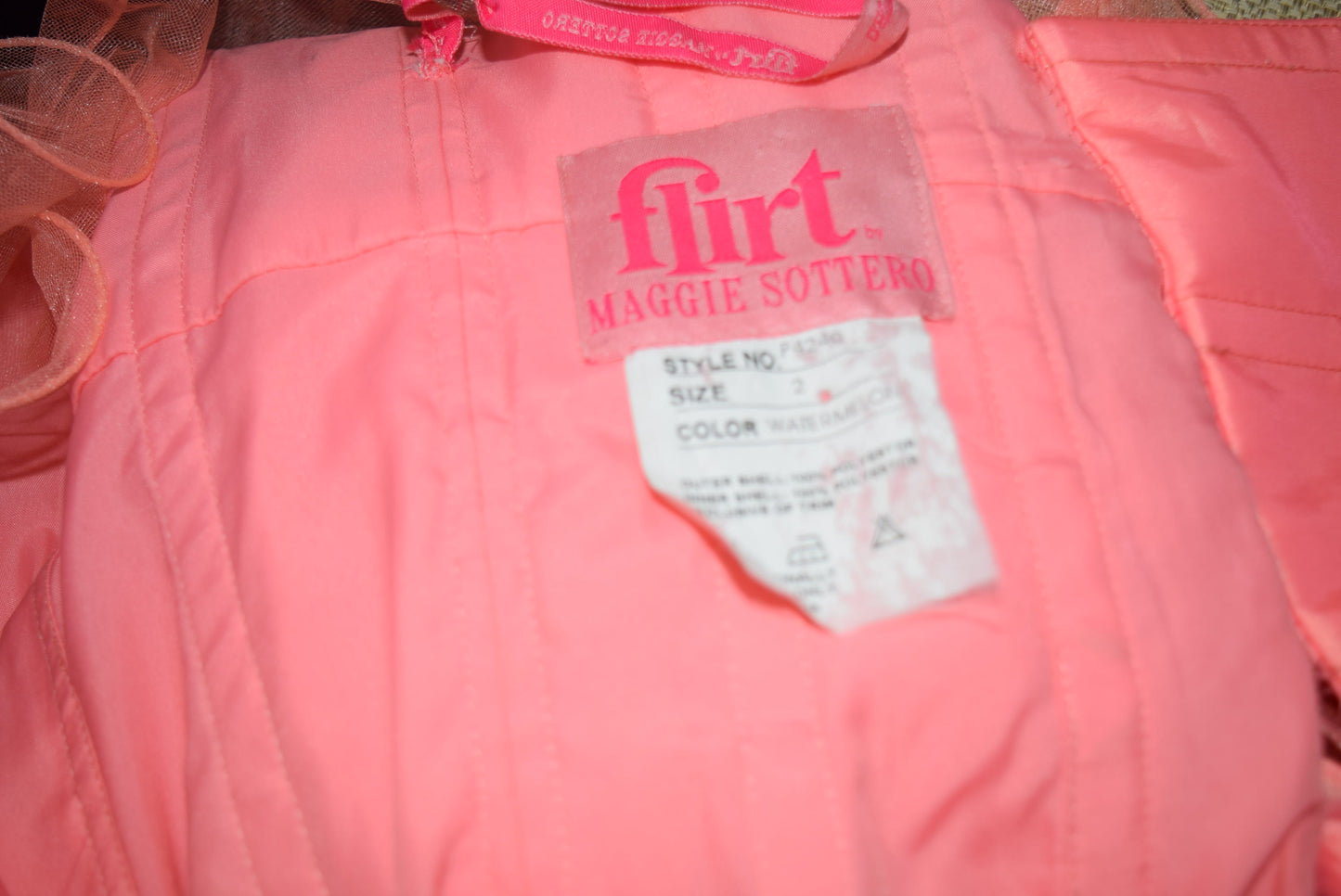 Maggie Sottero Puff Dress/Sweetheart Coral Organza Ball Gowns Quinceanera