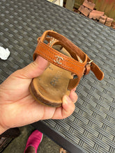 Load image into Gallery viewer, Chanel Brown sandals with gold chains Size 41