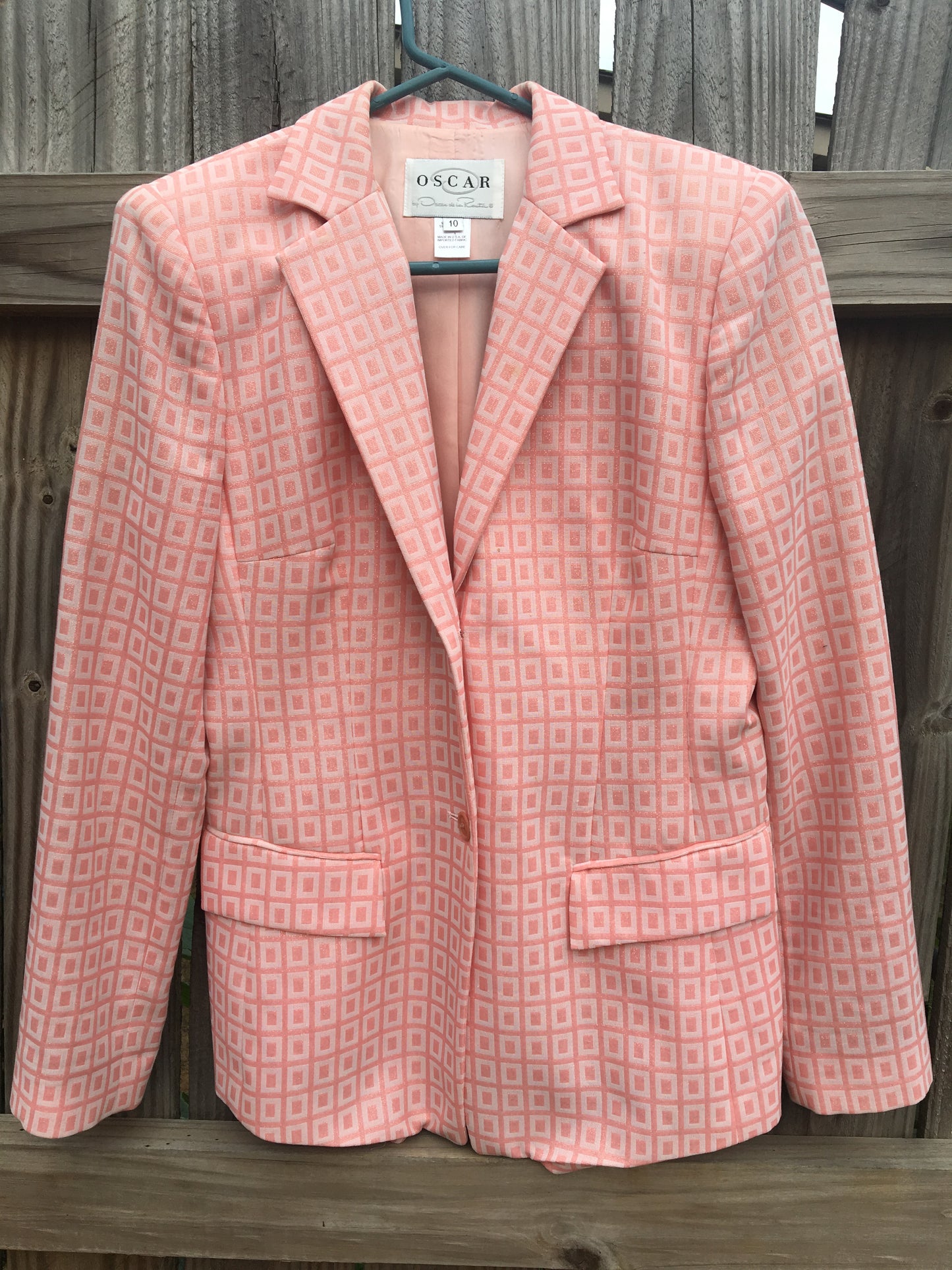 Oscar De La Renta Pink Blazer Jacket