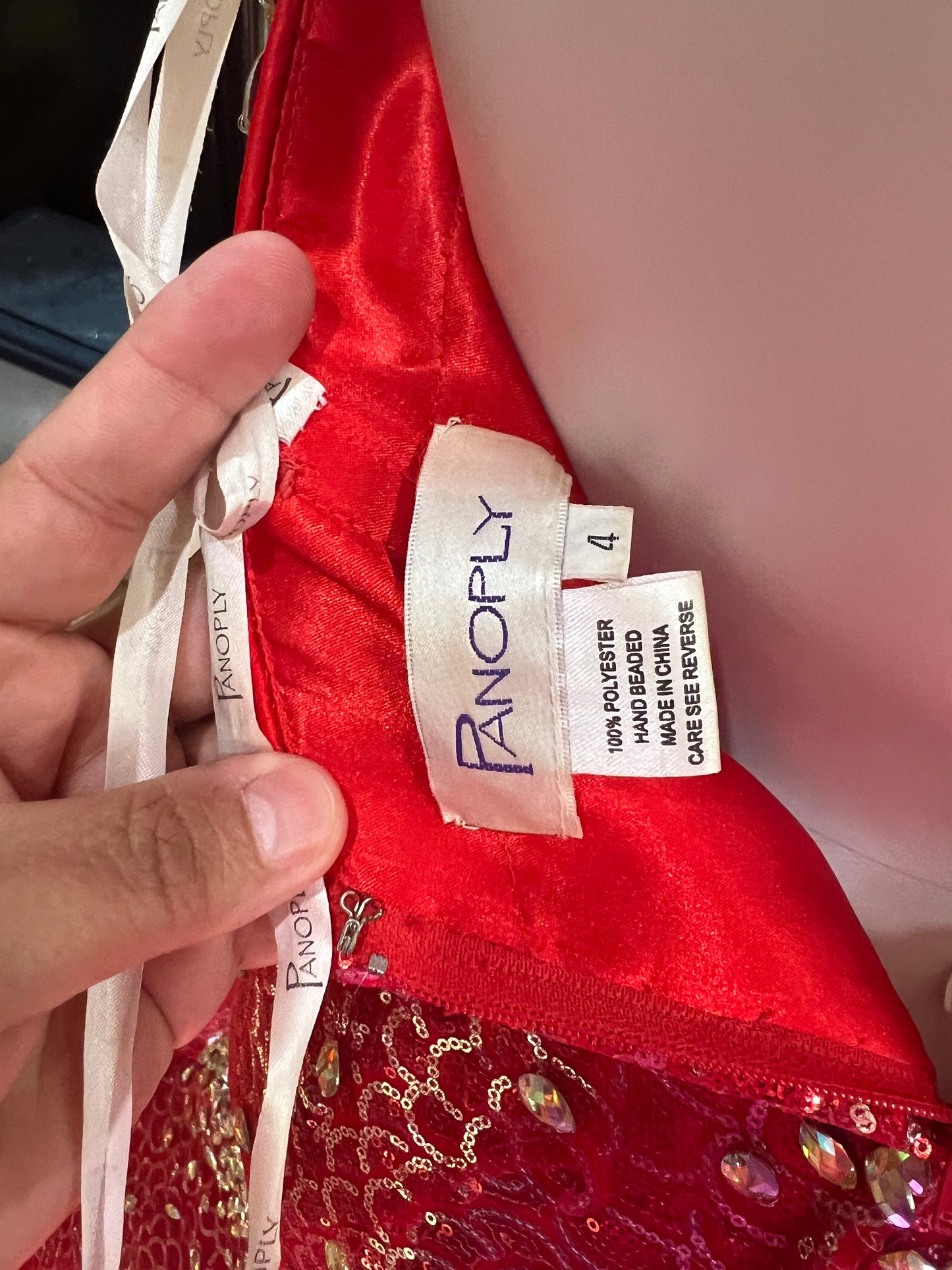 Panoply Red Mermaid Prom Dress Size 4