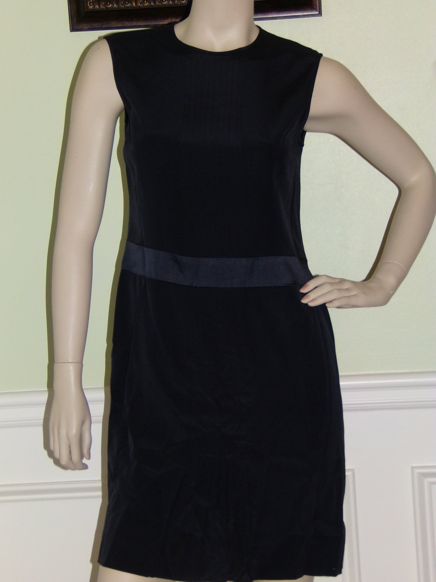 Carolina Herrera Black Sleeveless Silk Women Dress