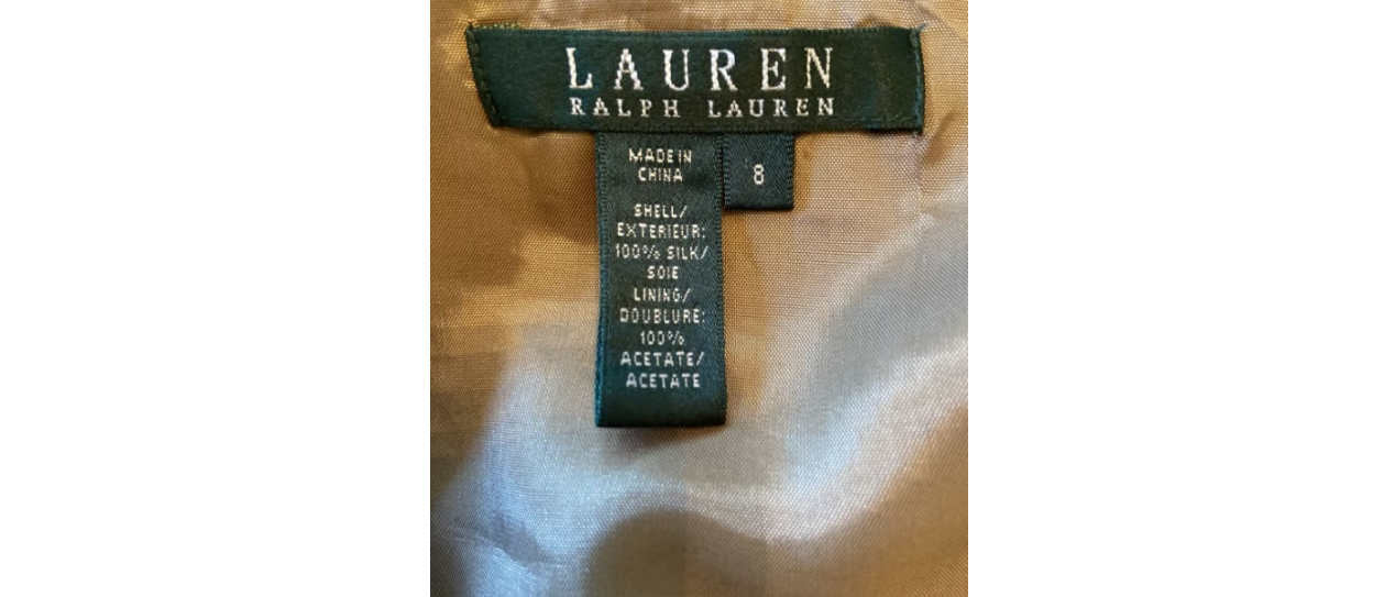 Ralph Laurent Gold Silk Women Skirt Size 8(Pre-Owned)