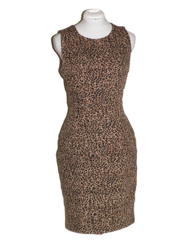 sleeveless animal Print Dress