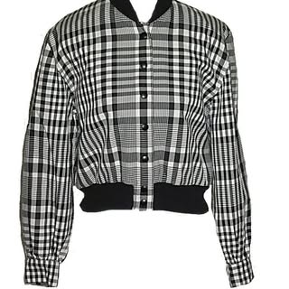 Escada Bomber Jacket Black and White Size 38