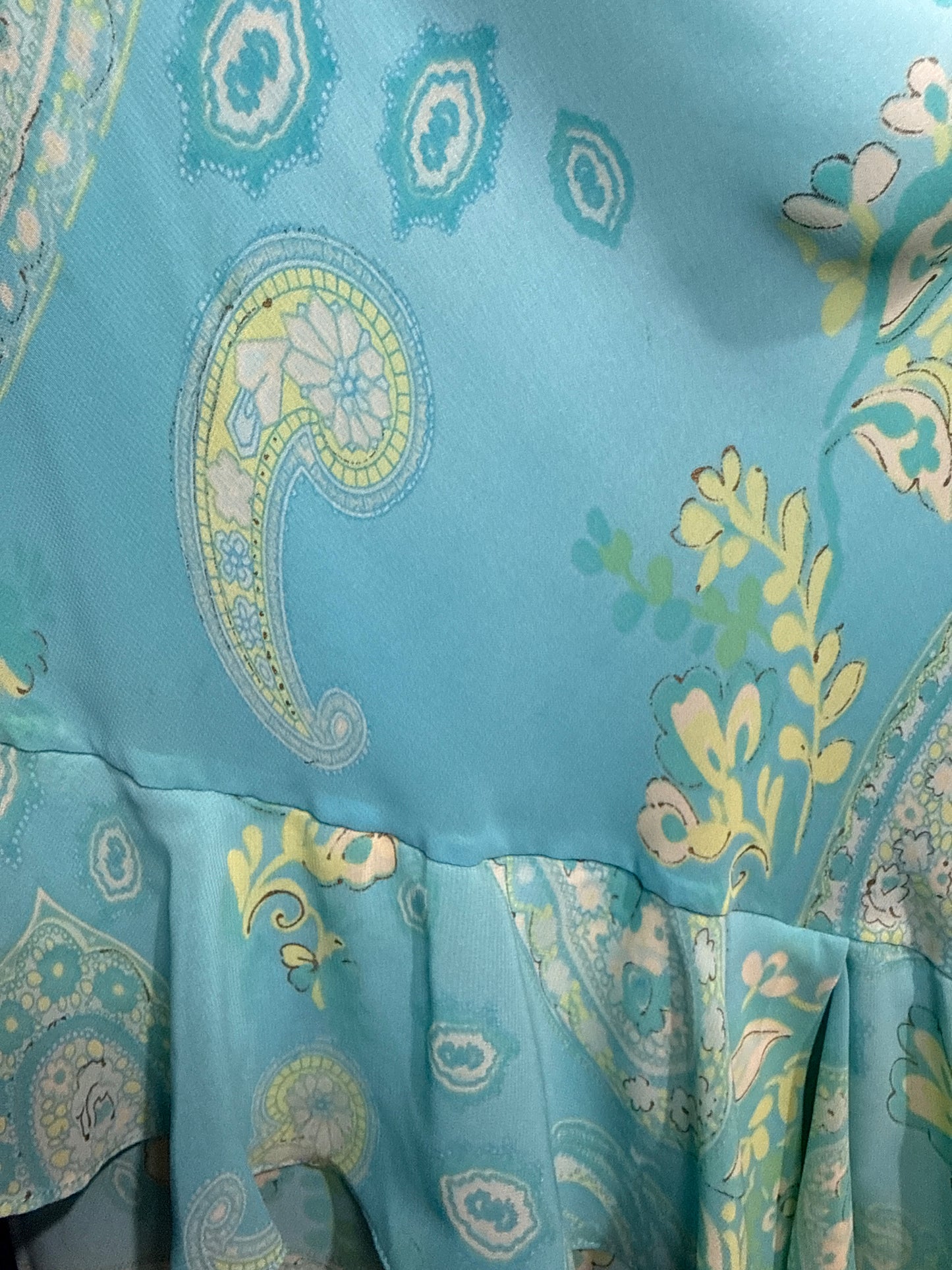 Women's Floral Maxi Skirt, Size Small, Ruffle Detail