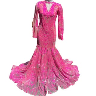 Gorgeous Barbie cocktail Long sleves dress size small