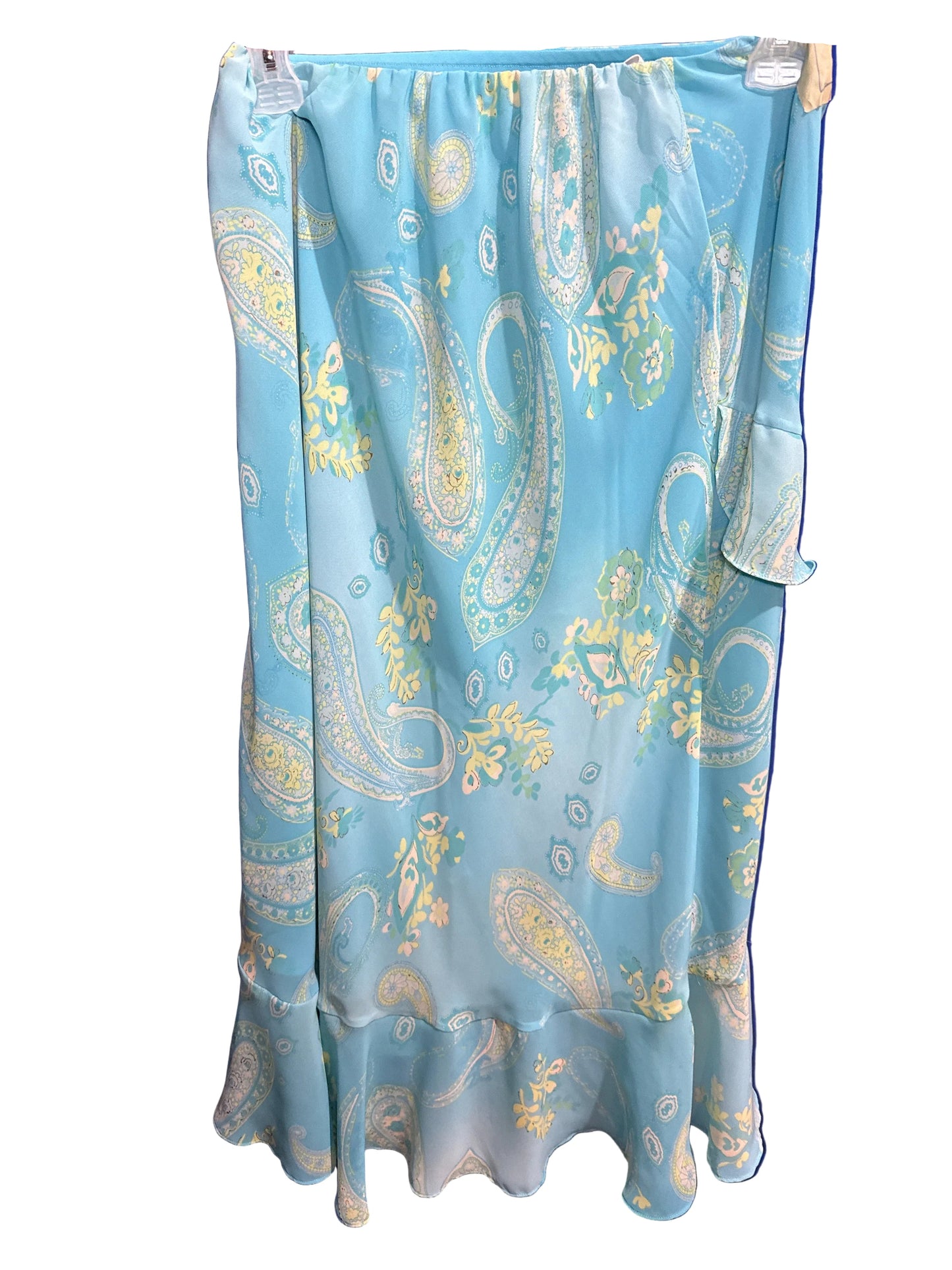 Women's Floral Maxi Skirt, Size Small, Ruffle Detail