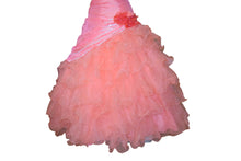 Load image into Gallery viewer, Pink ruffled dress on a kitchen floor
