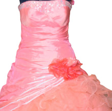Load image into Gallery viewer, Maggie Sottero Puff Dress/Sweetheart Coral Organza Ball Gowns XV Dress
