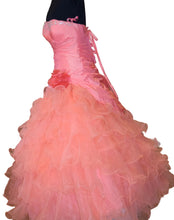 Load image into Gallery viewer, Maggie Sottero Puff Dress/Sweetheart Coral Organza Ball Gowns XV Dress
