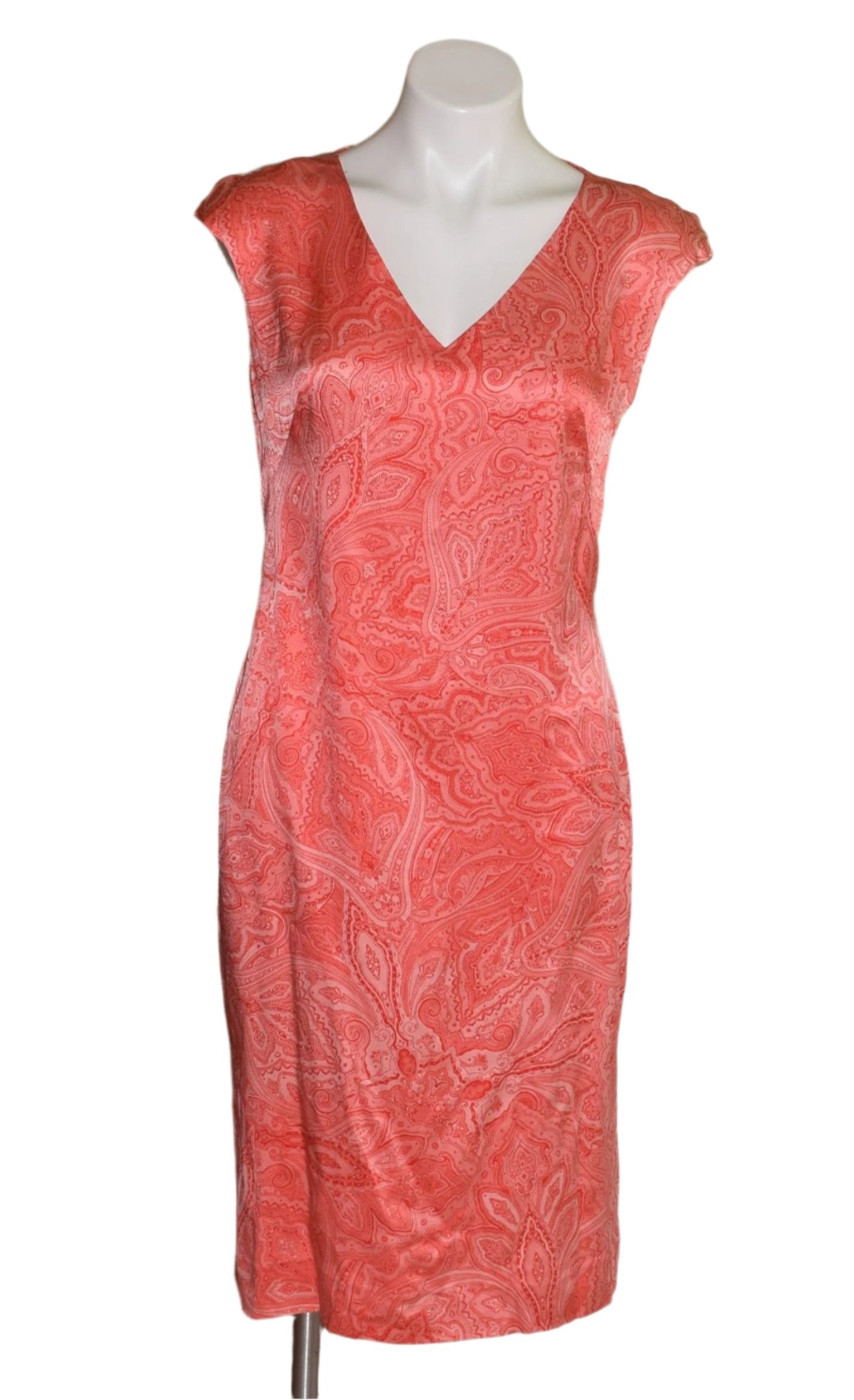 Escada Short Sleeve Dress Silk Orange Dress Size 8