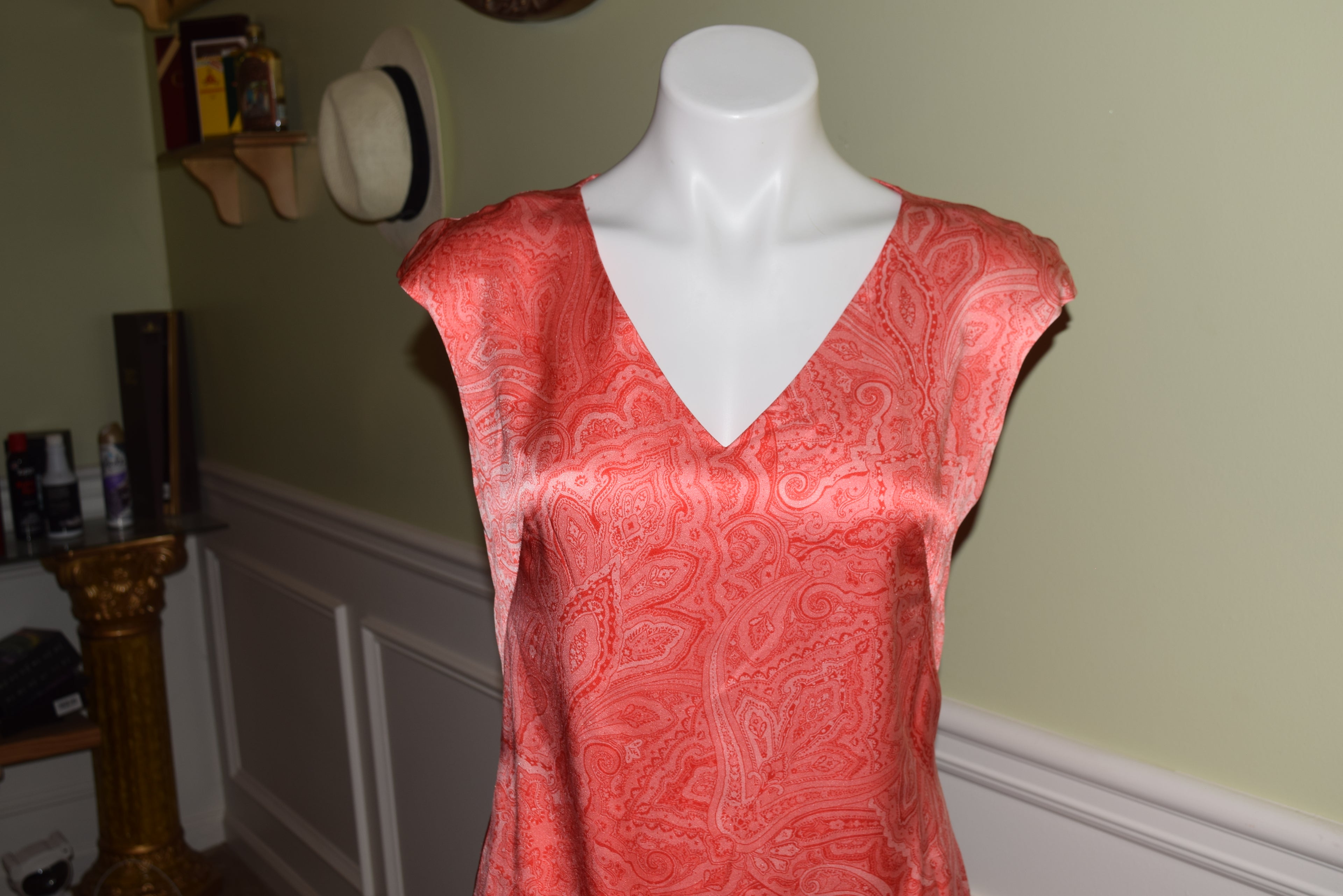Escada Short Sleeve Dress Silk Orange Dress Size 8