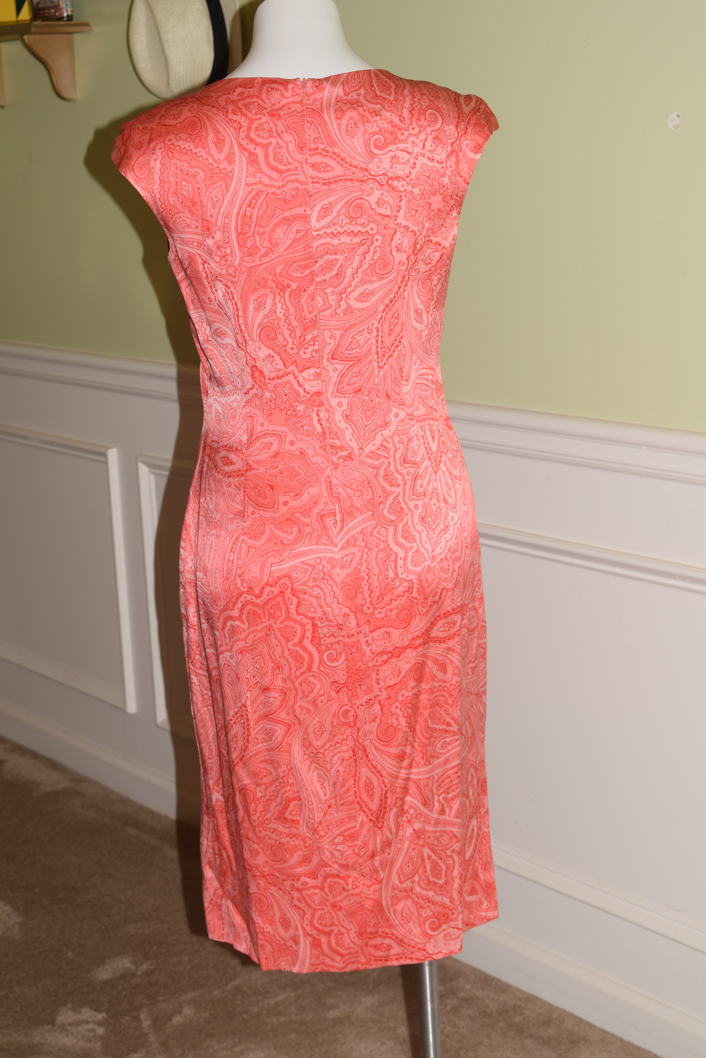 Escada Short Sleeve Dress Silk Orange Dress Size 8