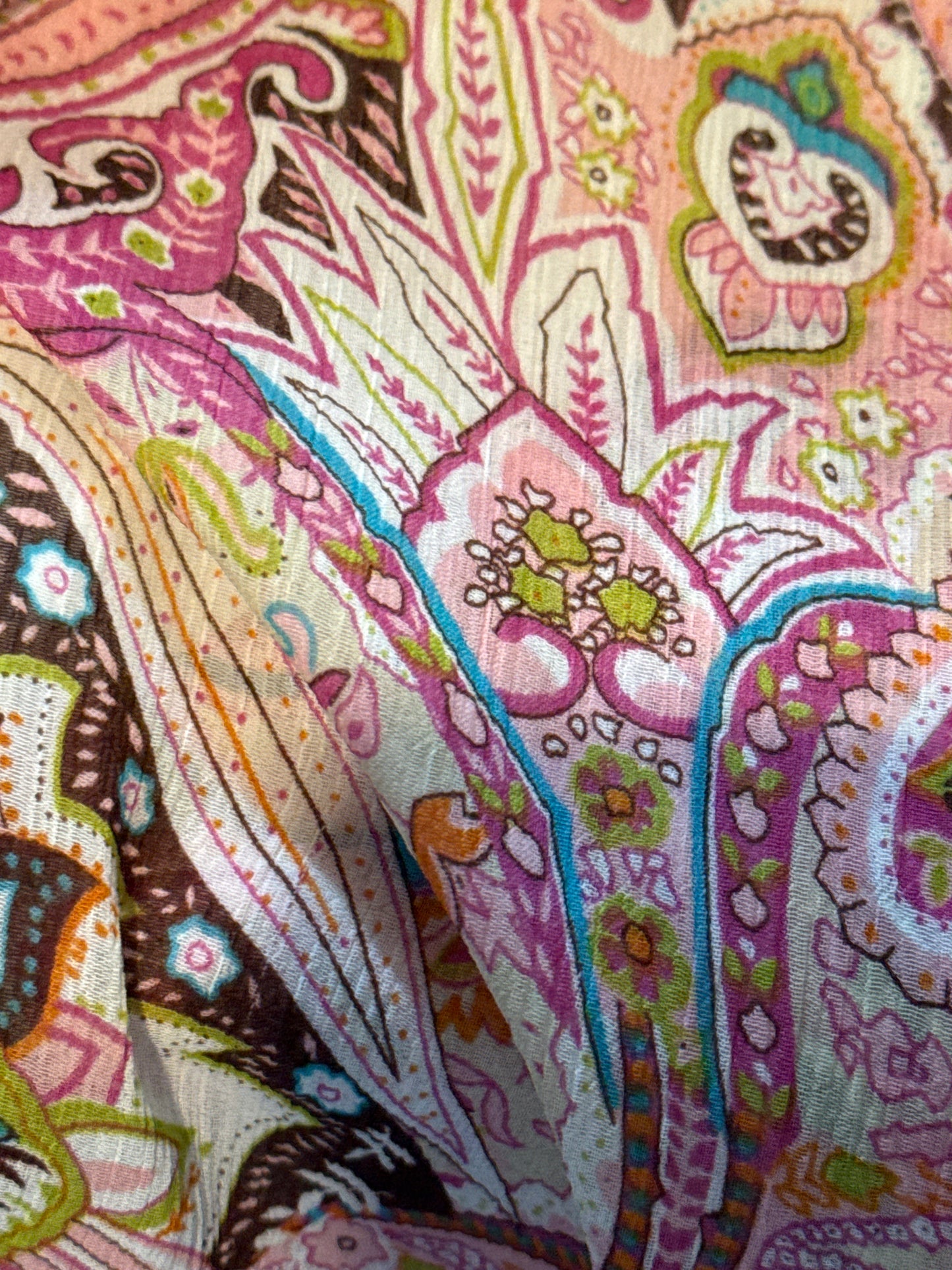 Women's Floral Maxi Skirt, Size XL, Ruffle Pink