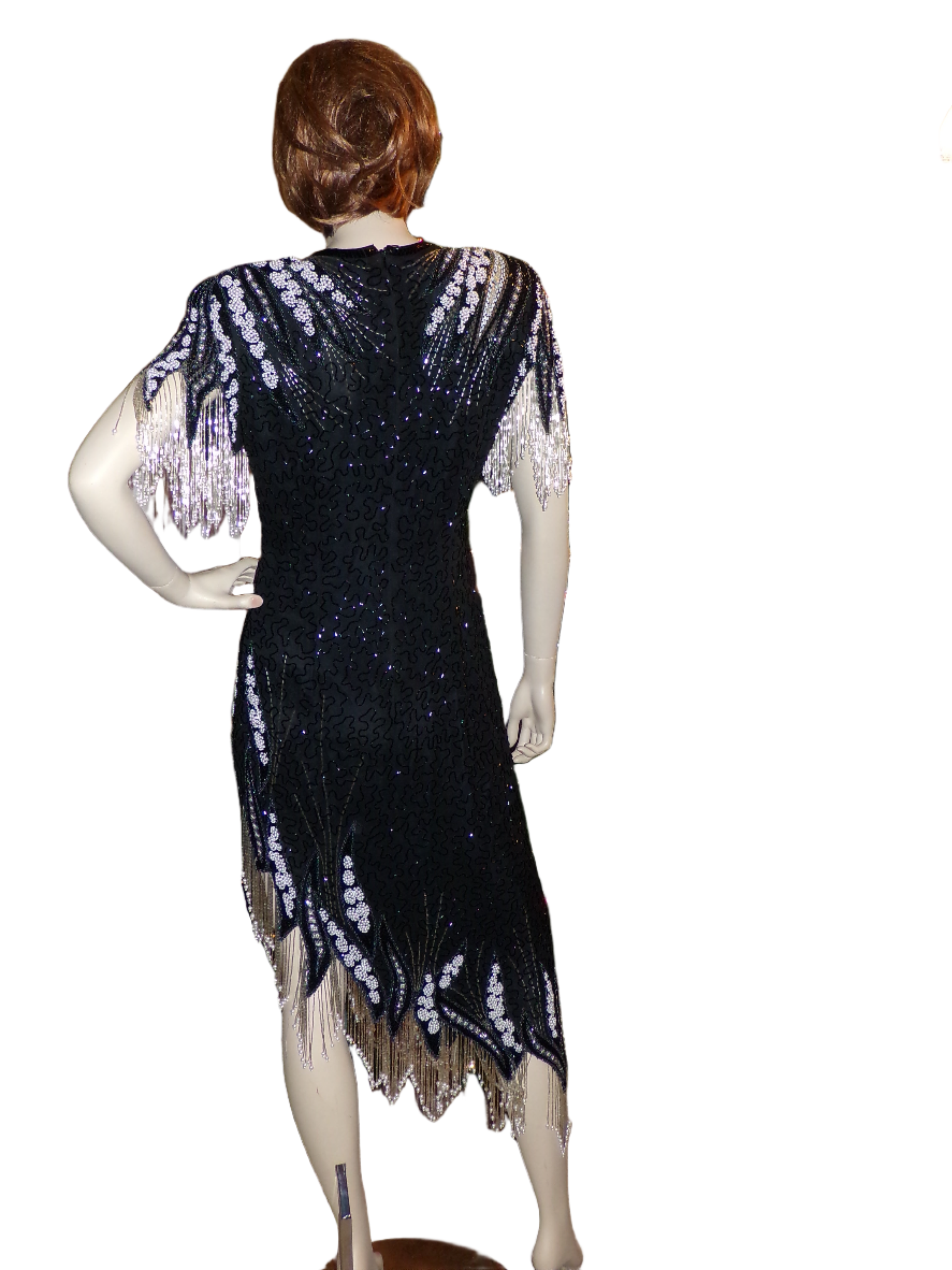Vintage Beaded Tango Women Cocktail Evening Dress