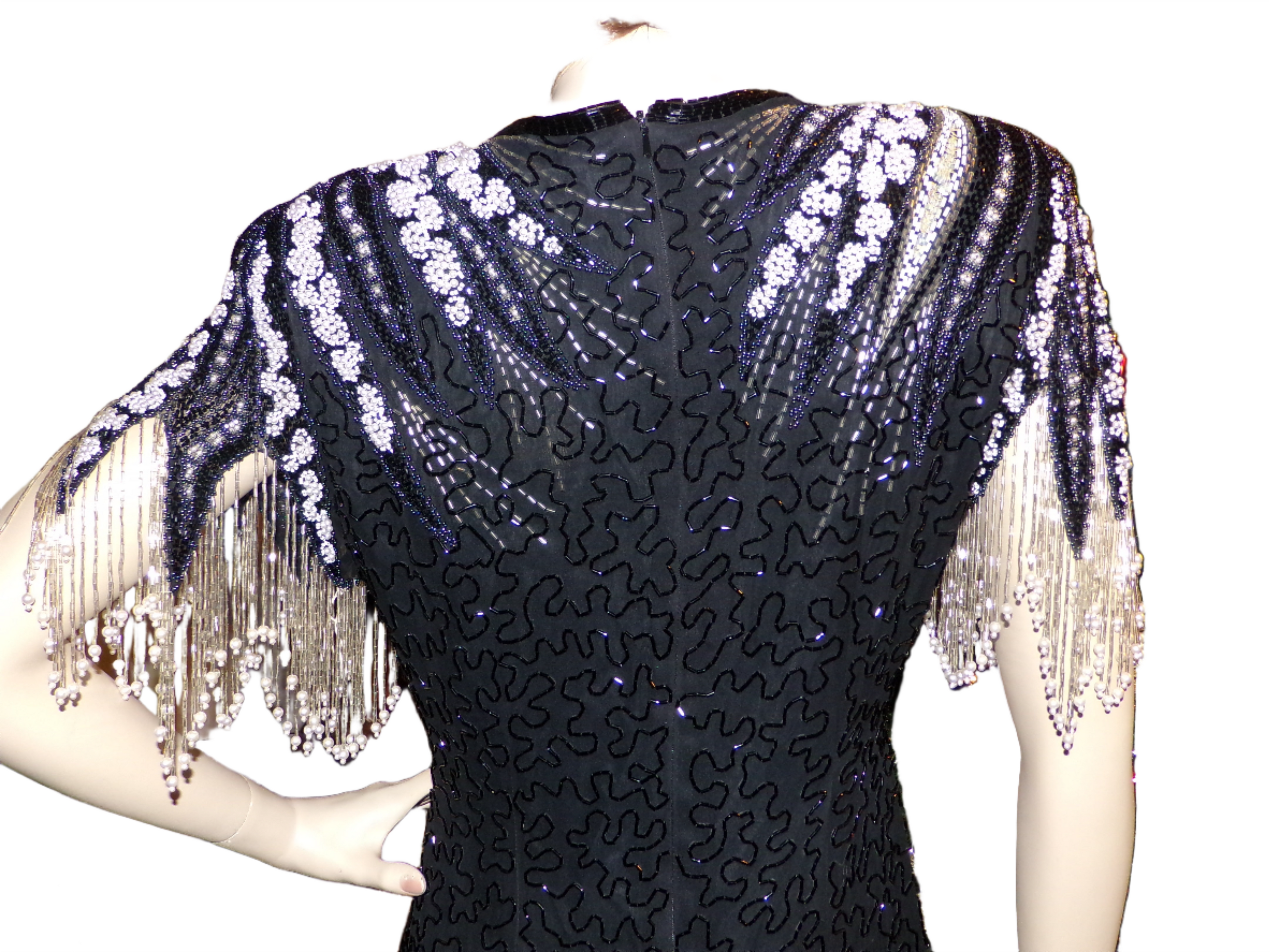 Vintage Beaded Tango Women Cocktail Evening Dress