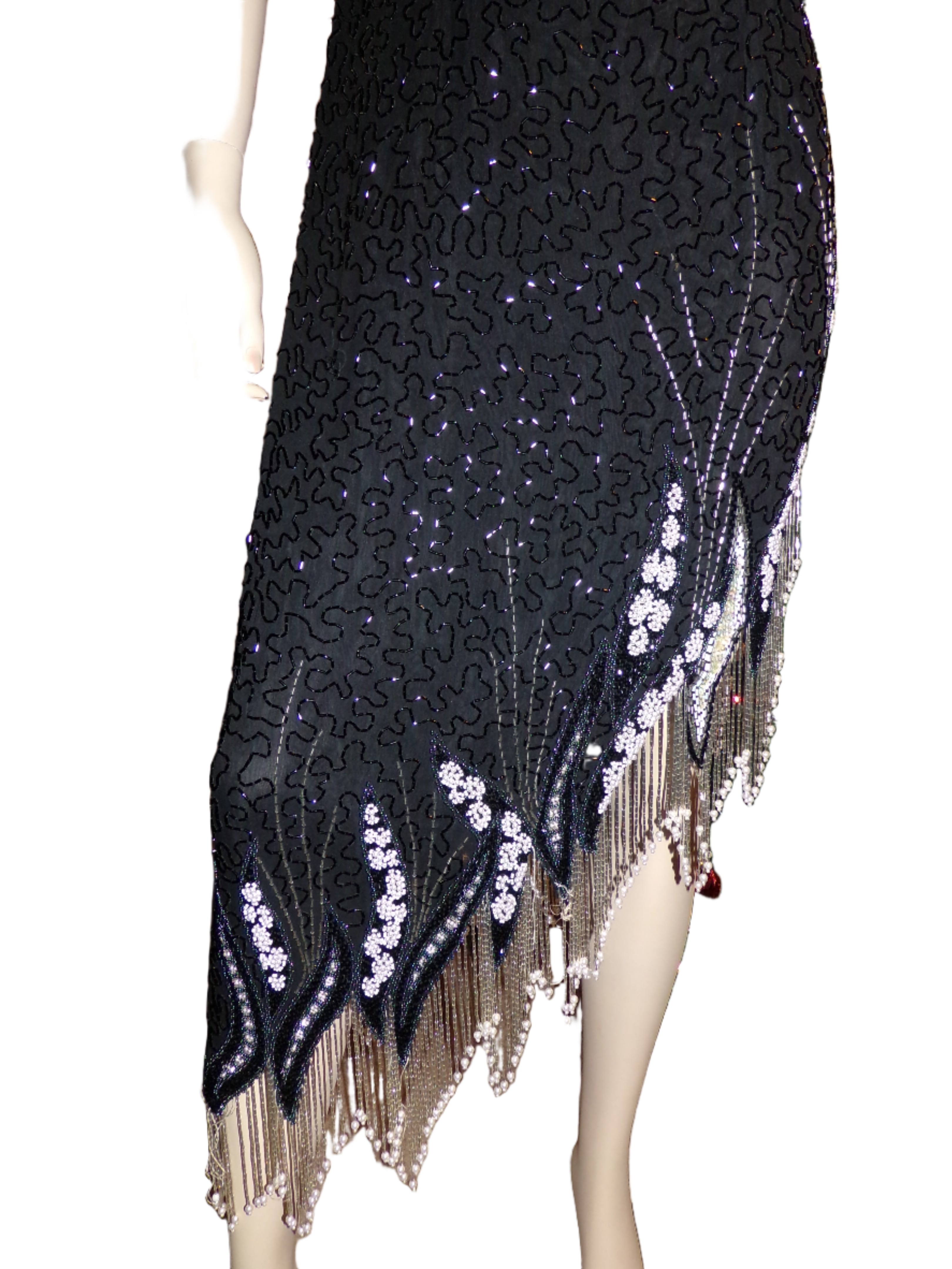 Vintage Beaded Tango Women Cocktail Evening Dress