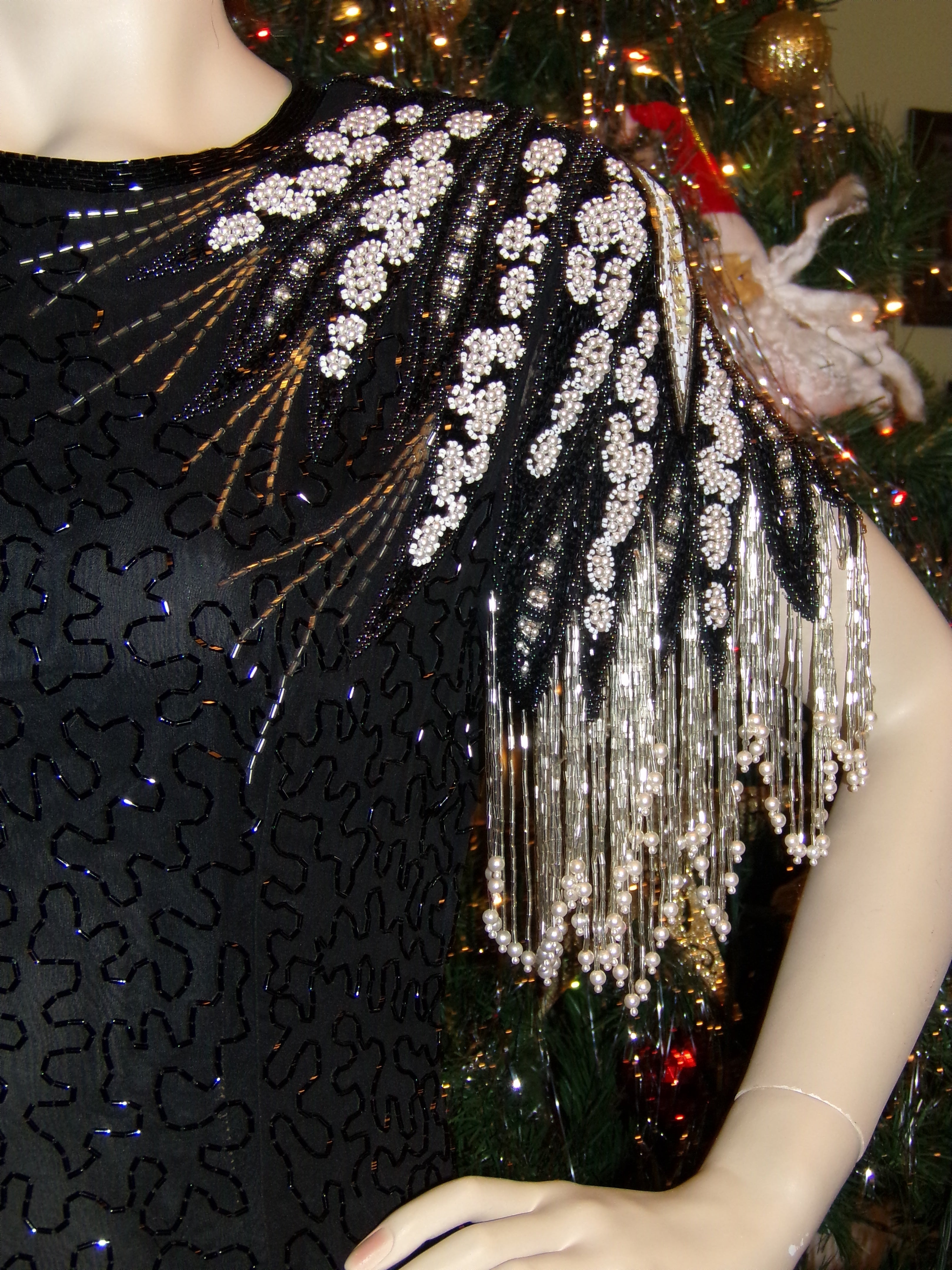 Vintage Beaded Tango Women Cocktail Evening Dress