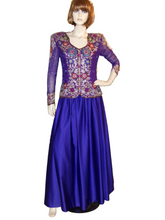 Load image into Gallery viewer, Vintage 2 PCs Cocktail Formal Women Skirt and Blouse Long sleeves

