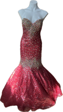 Load image into Gallery viewer, Panoply Red Mermaid Prom Dress Size 4
