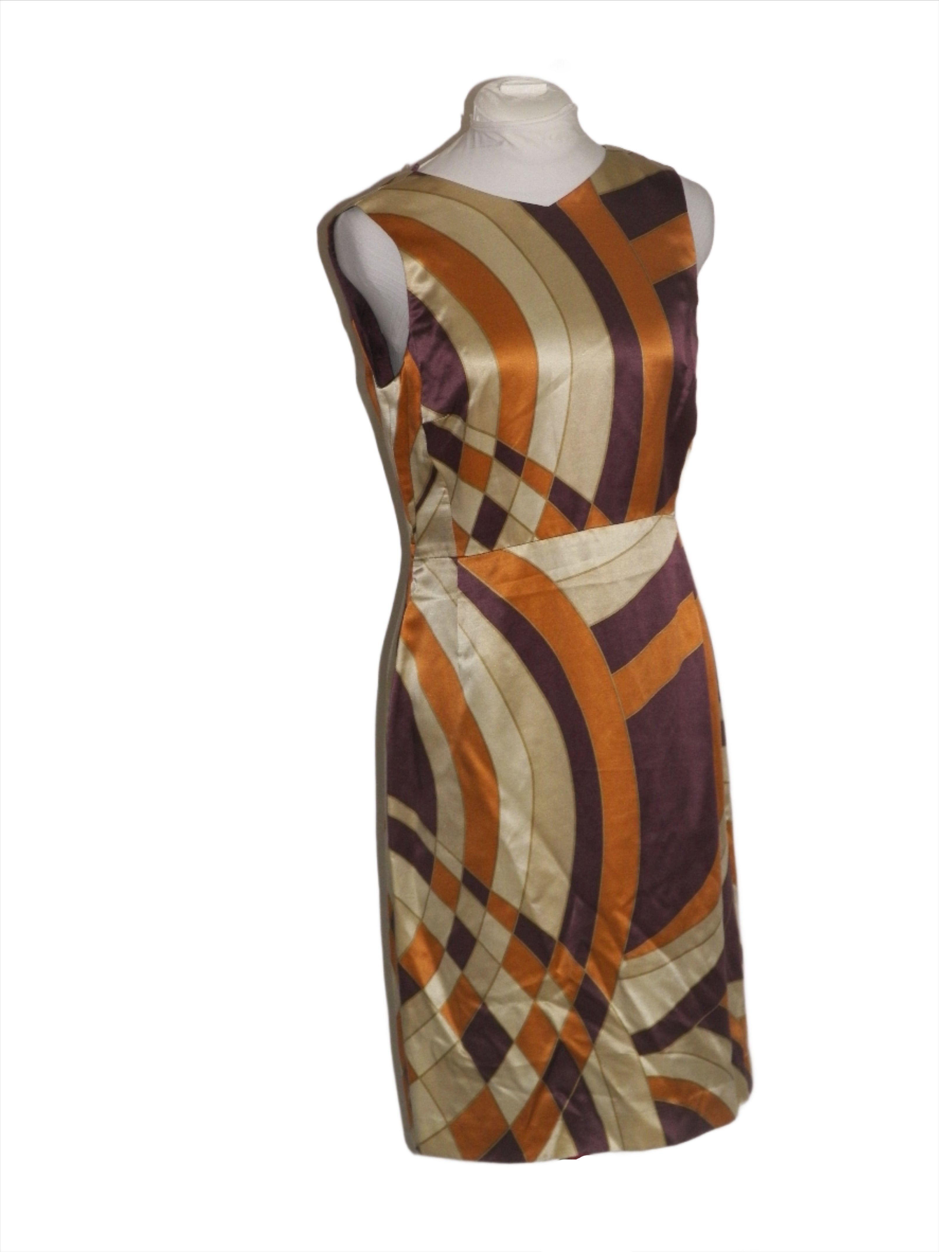 Talboo Brown Sleeveless women Silk Dress