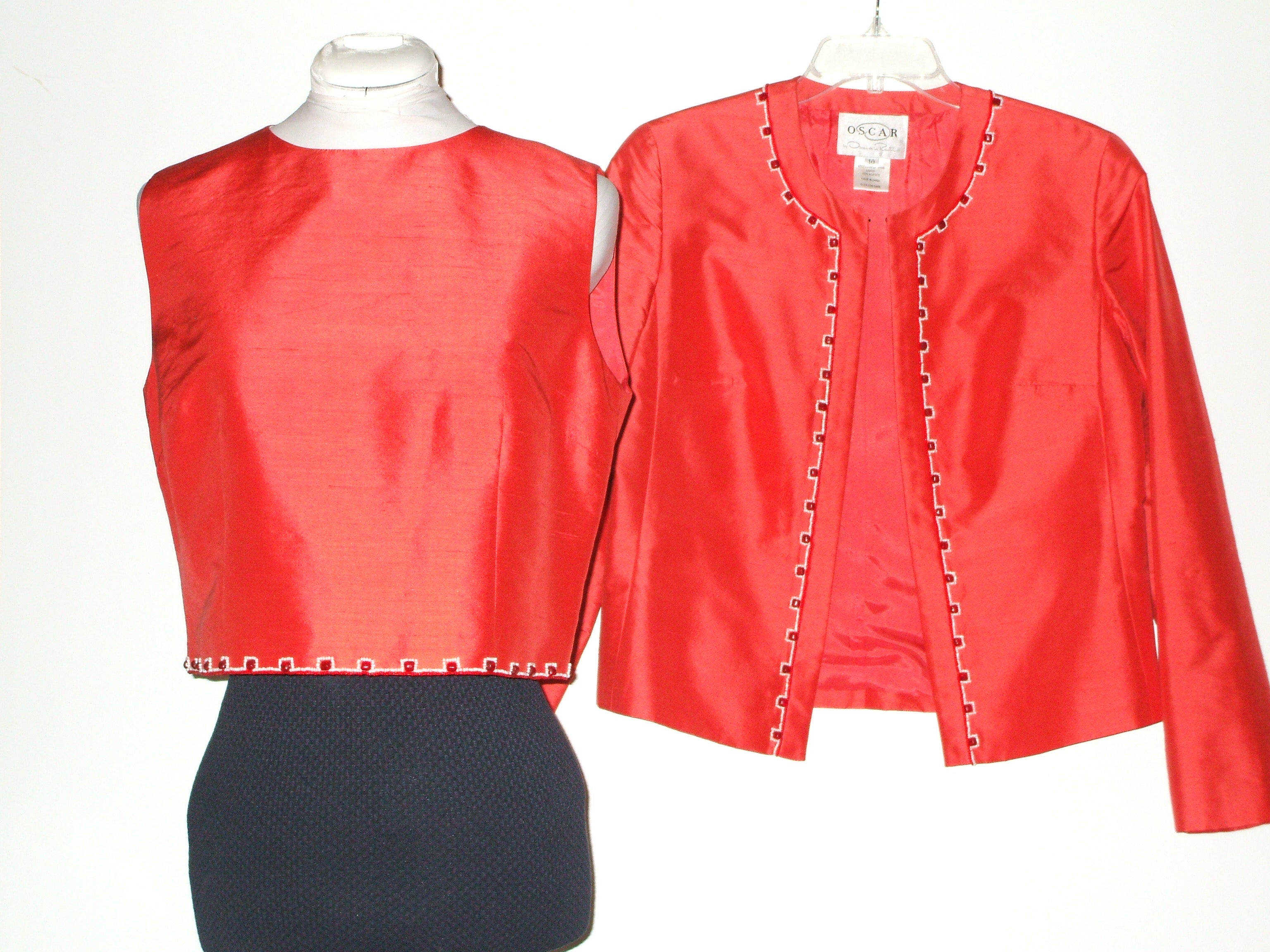 Oscar De La Renta Orange Blazer