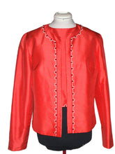 Load image into Gallery viewer, Oscar De La Renta Orange Blazer size 10
