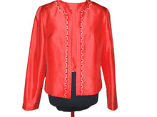 Load image into Gallery viewer, Oscar De La Renta Orange Blazer size 10
