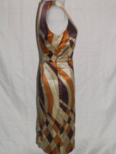 Load image into Gallery viewer, Talboo Brown Sleeveless women Silk Dress

