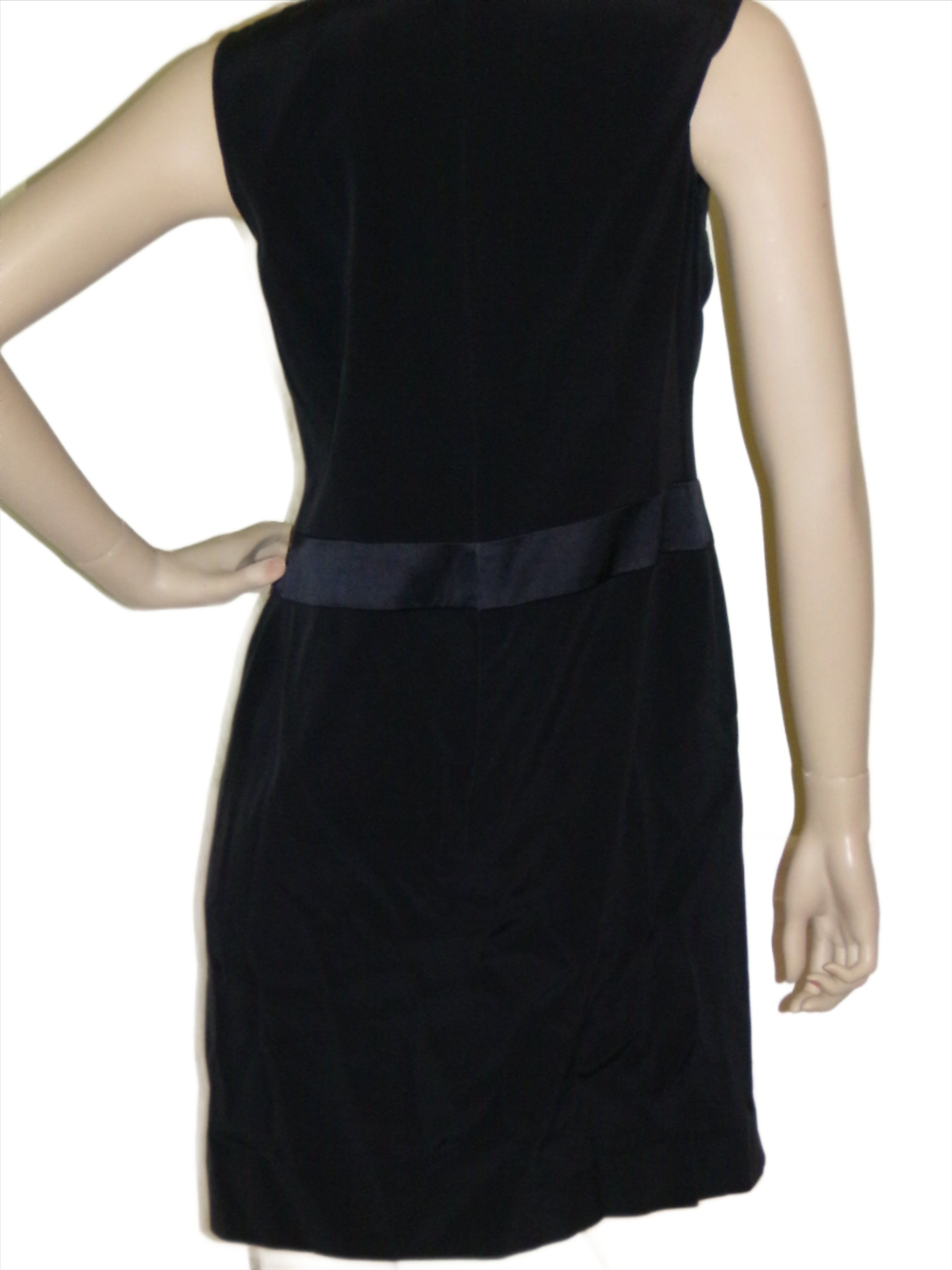 Carolina Herrera Black Sleeveless Silk Women Dress