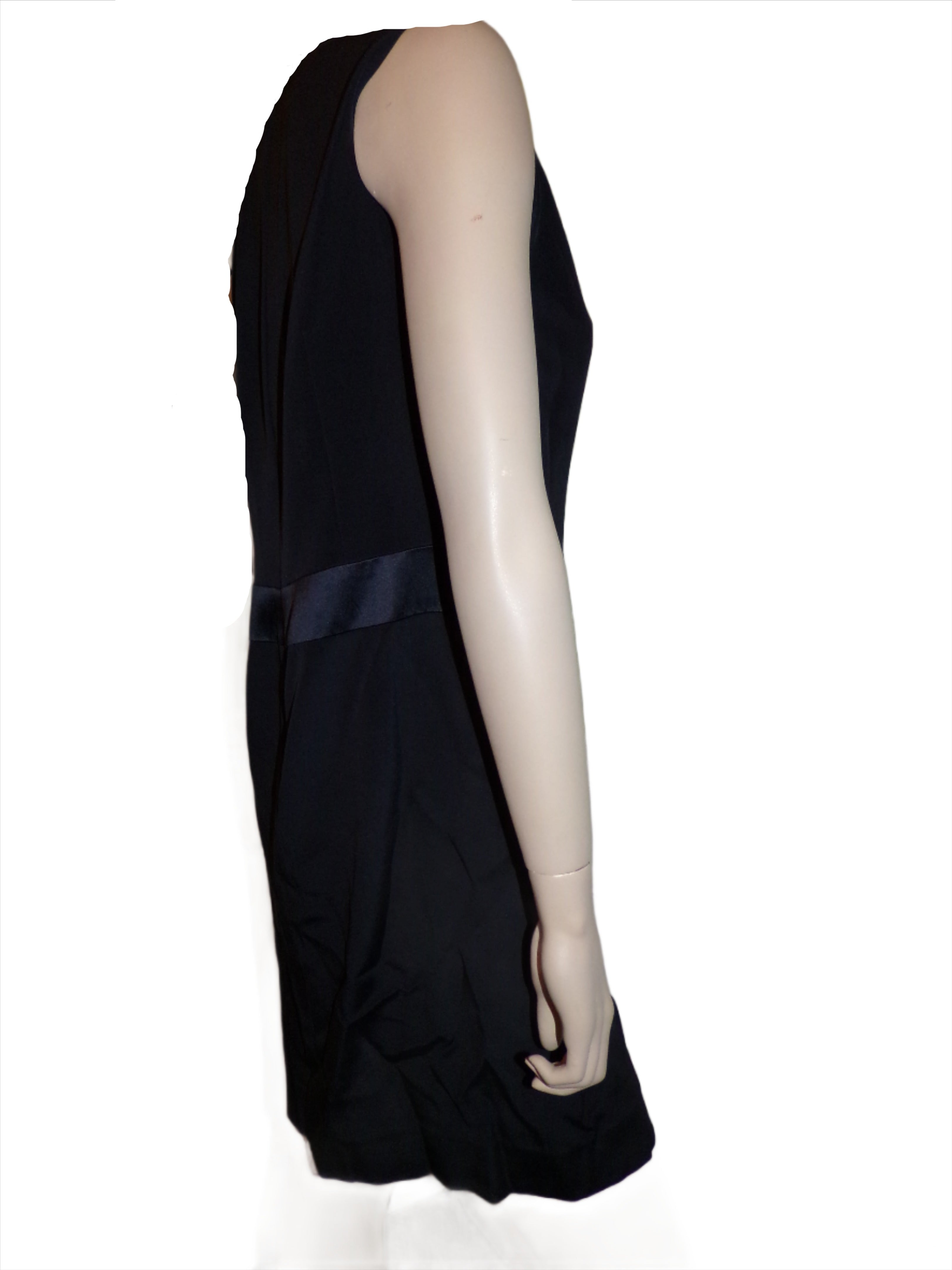 Carolina Herrera Black Sleeveless Silk Women Dress