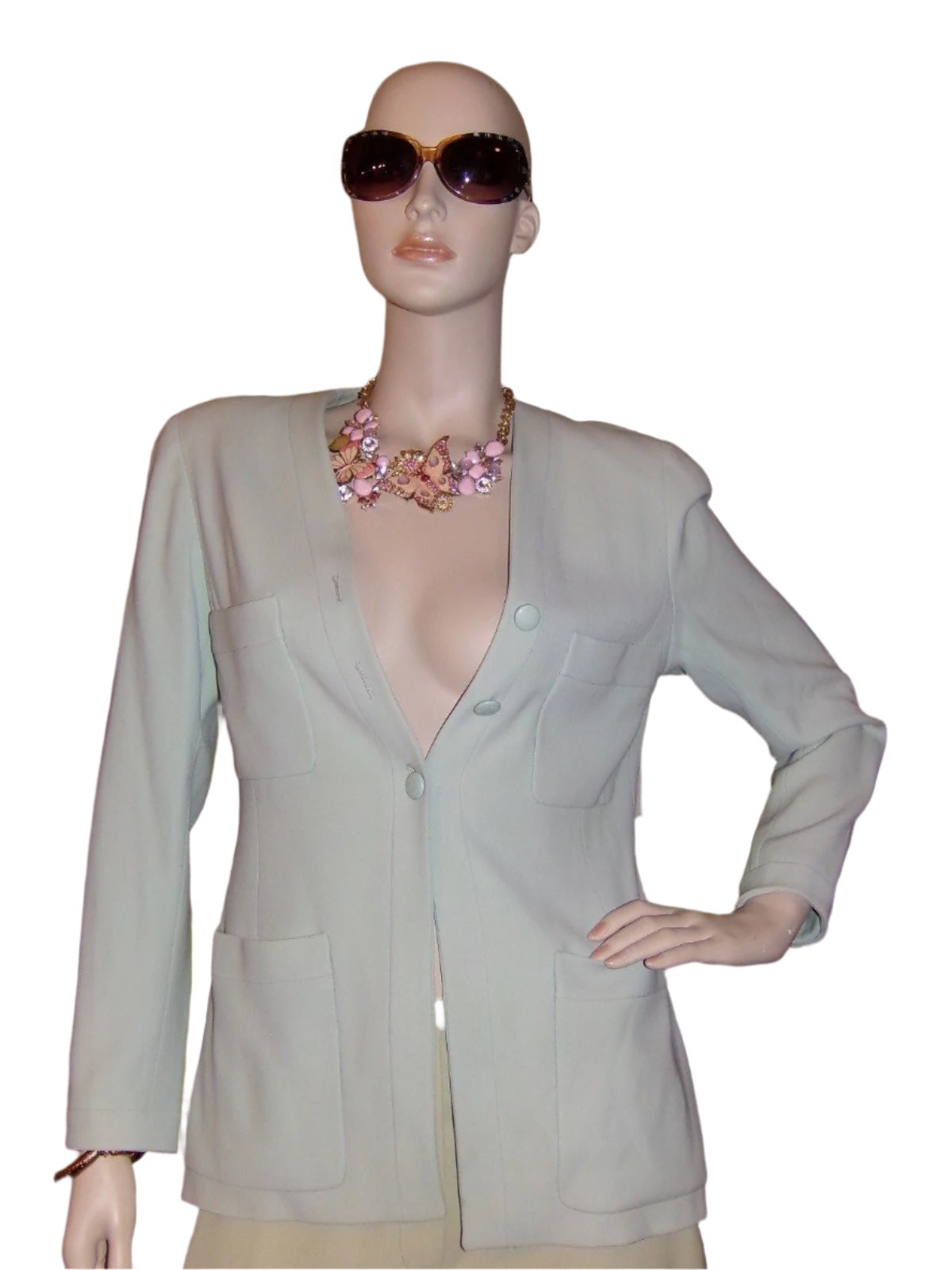 Chanel Green Mint Women Blazer