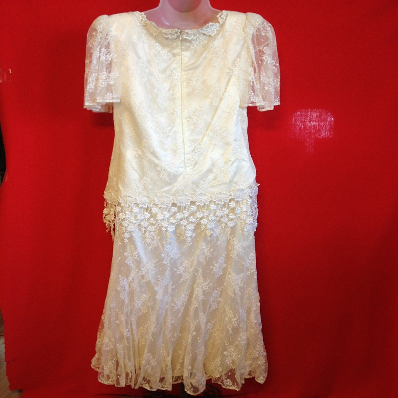 Vintage Ivory Lace Outfit Size 8