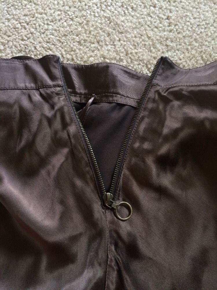 Lanvin Brown Silk Women Skirt Size 42