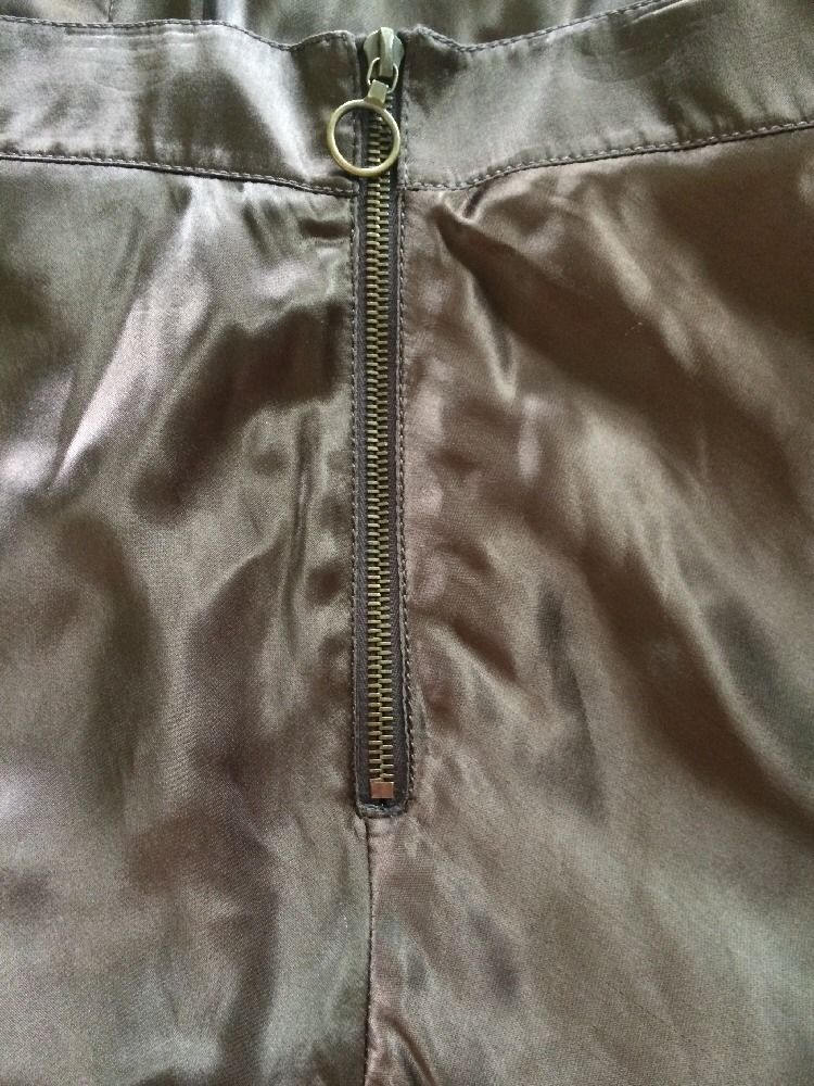 Lanvin Brown Silk Women Skirt Size 42