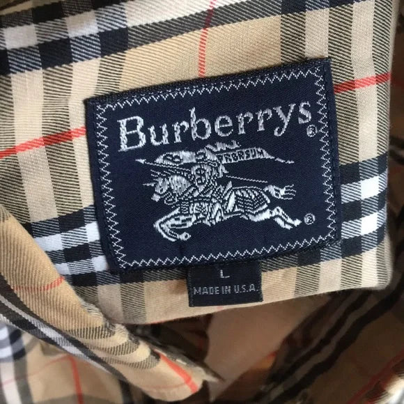 Burberry Brown London Nova Long Sleeve Men's Shirts Size L