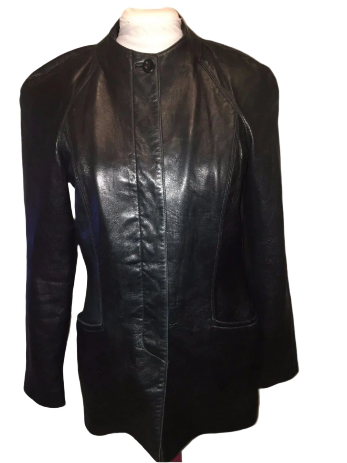 Oscar De La Renta Black Leather Jacket