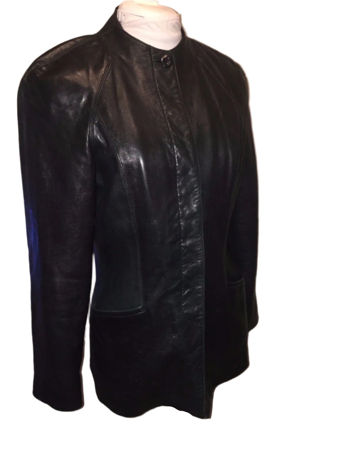 Oscar De La Renta Black Leather Jacket