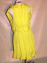 Load image into Gallery viewer, Beautifull Yellow Sleeveless Women Chifon Dress
