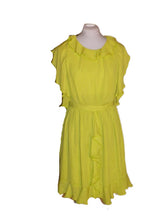 Load image into Gallery viewer, Beautifull Yellow Sleeveless Women Chifon Dress
