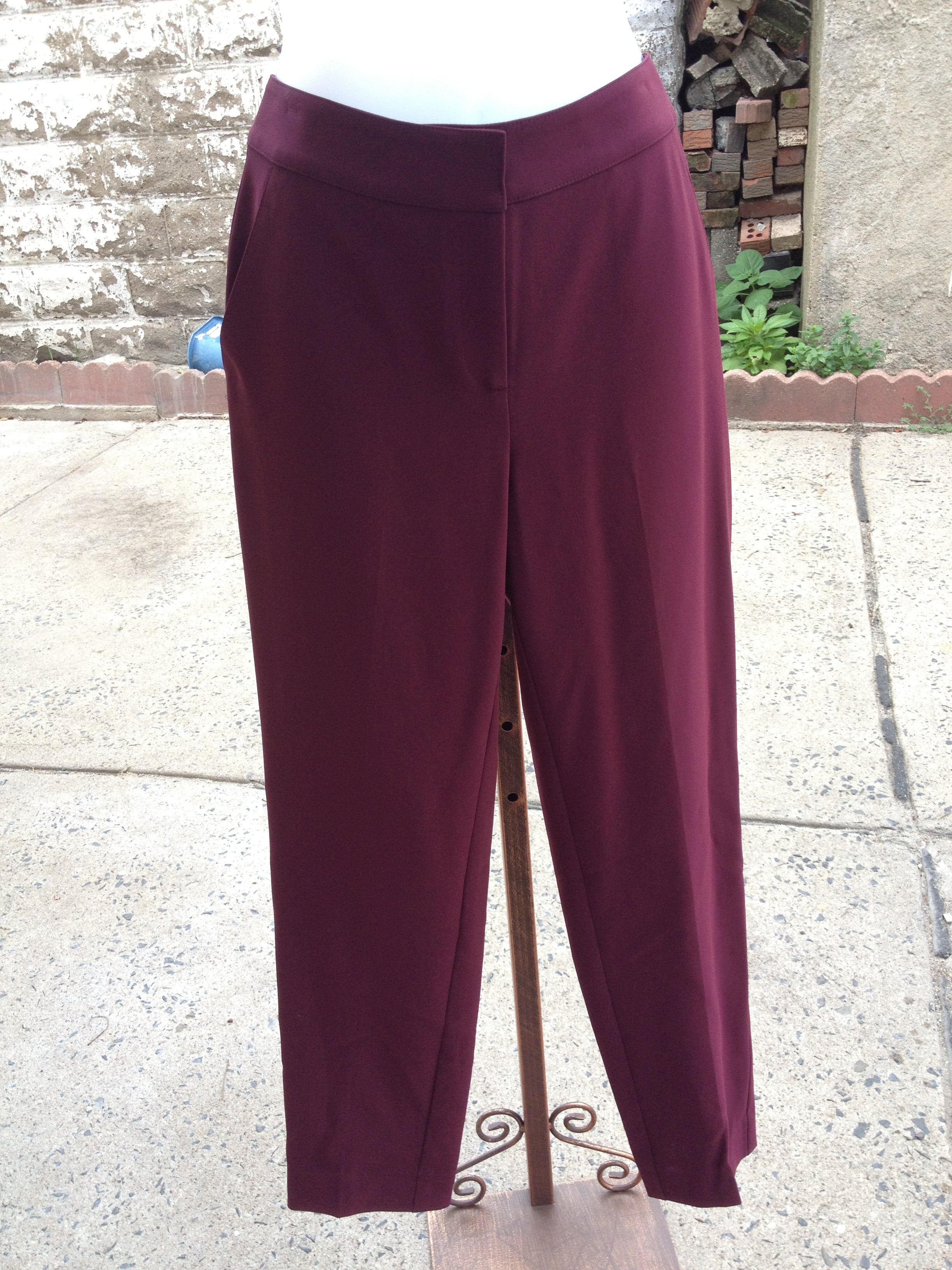 St John Burgundy Women Pants Size 2