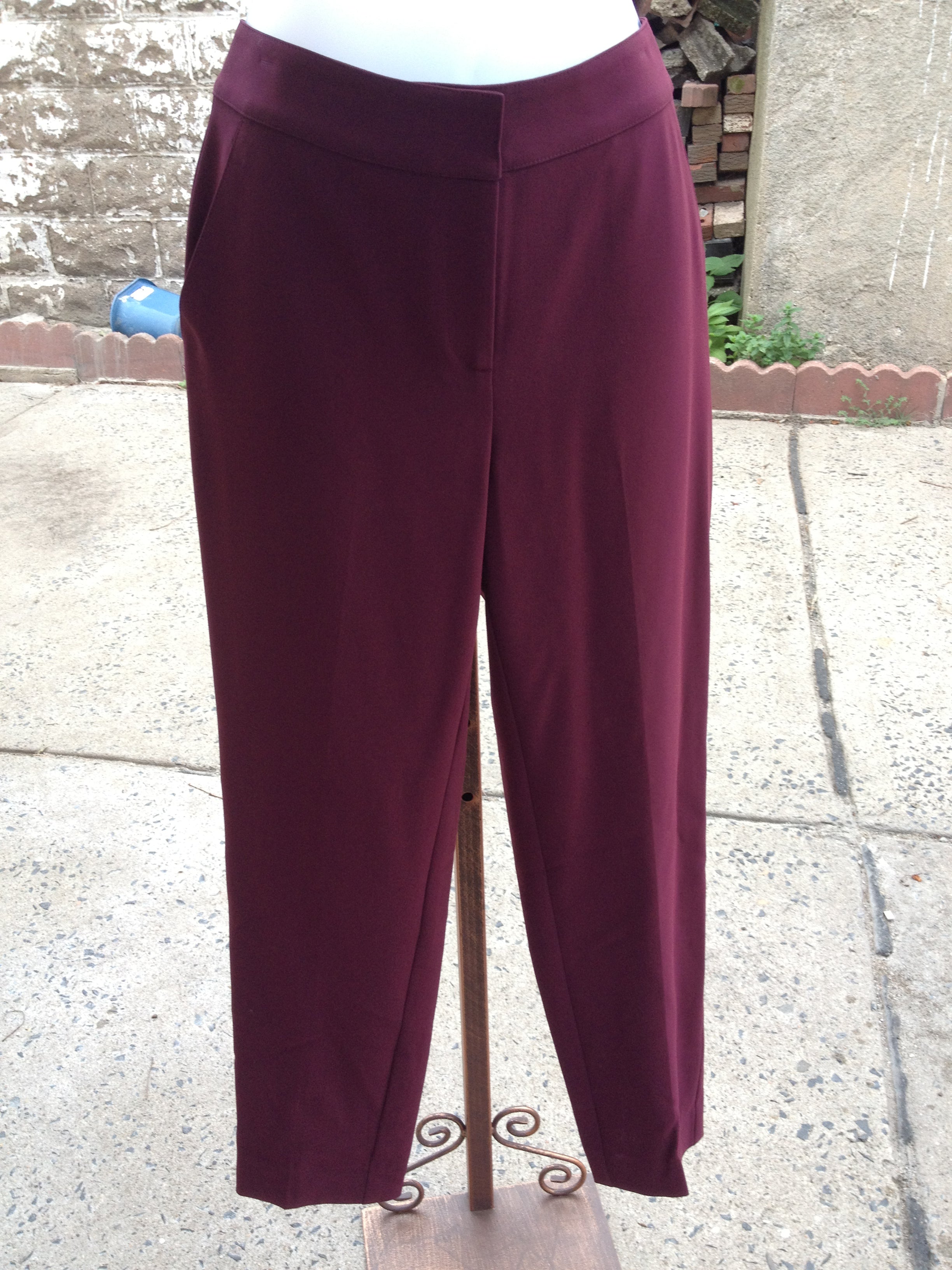 St John Burgundy Women Pants Size 2