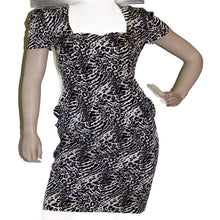 Load image into Gallery viewer, Carolina Herrera Animal Print Ahort Sleevess Silk Dress
